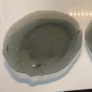 Fossil Glass Lunch Plates by Artist Cristina Salusti